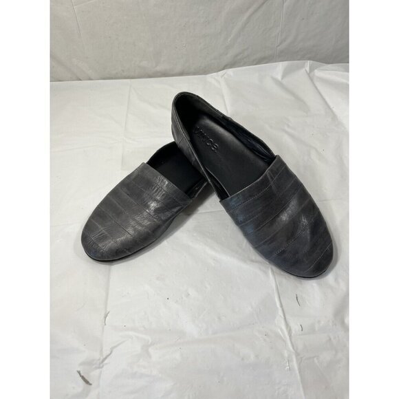 Vince Bogart grey Leather Flat Slide Slip-on $225 Size 8 - Picture 12 of 14